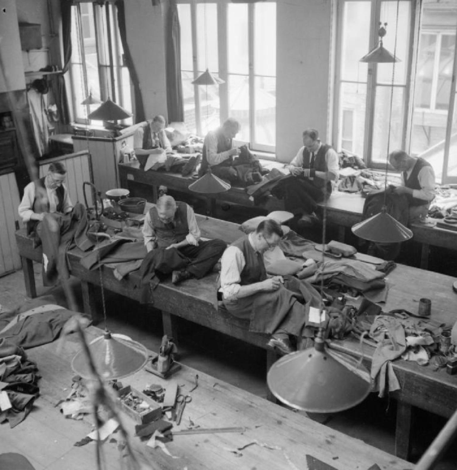 1944. Tailors back when every suit told a story.